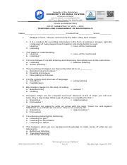 University of Rizal System Entrance Exam.